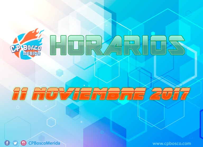 Horarios Jornada 11 Noviembre 2017