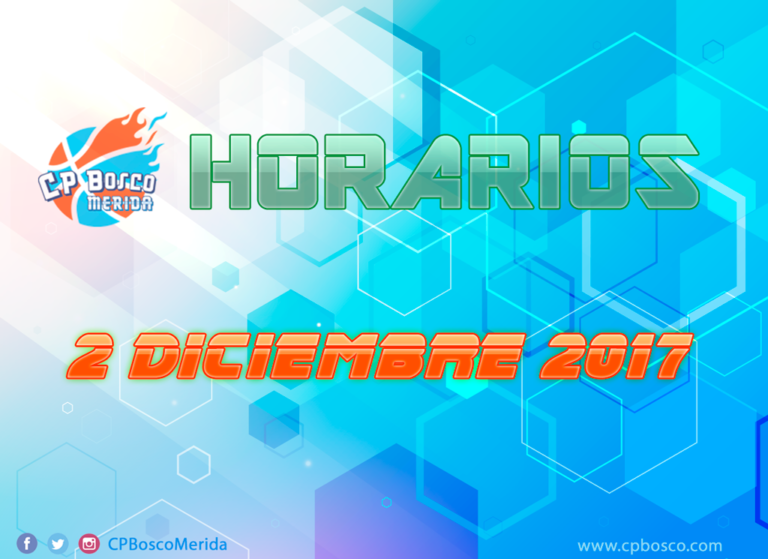 Horarios Jornada 2 Diciembre 2017