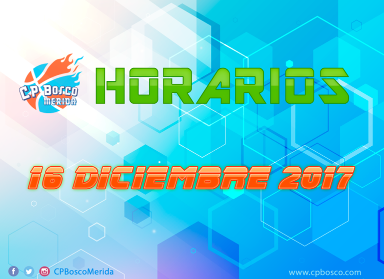 Horarios Jornada 16 Diciembre 2017