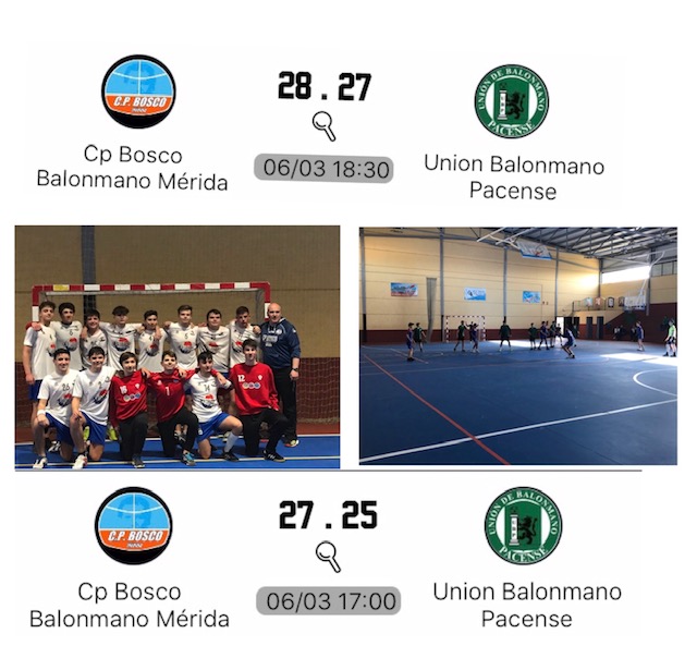 Gran tarde de balonmano del CP Bosco ante el Unión Balonmano Pacense