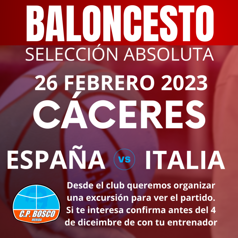 Viaje a Cáceres para partido selección baloncesto